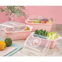 جای سبزی سه پارچه لیمون طرح یاس3