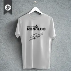 تیشرت هواداری رونالدو طرح امضا