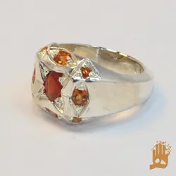 انگشتر فیلی اسپرت مخراج و نگین یاقوت سرخ آفریقایی