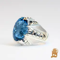 انگشتر فیلی حلالی نگین توپاز لندن