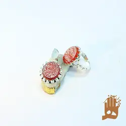 گردنی دور چنگ نگین عقیق سرخ یمنی با حکاکی اللهم اجعلنی فی درعک الحصینه