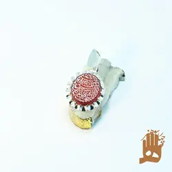 گردنی دور چنگ نگین عقیق سرخ یمنی با حکاکی اللهم اجعلنی فی درعک الحصینه