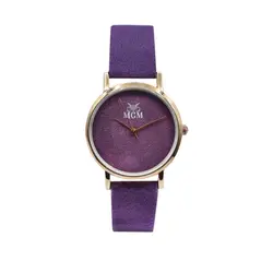 ساعت مچی عقربه ای زنانه ام جی ام بندبنفش