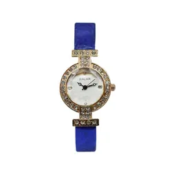 ساعت مچی عقربه ای زنانه والار بند آبی