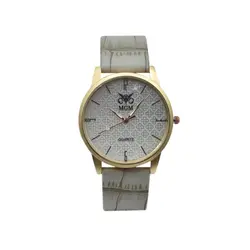 ساعت مچی عقربه ای زنانه ام جی ام بند خاکستری