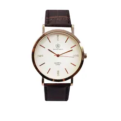 ساعت مچی عقربه ای مردانه فشن واچ بندچرم