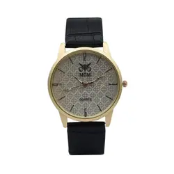 ساعت مچی عقربه ای مردانه ام جی ام بند مشکی