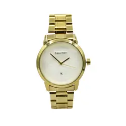 ساعت مچی عقربه ای مردانه کلوین کلاین بندطلایی