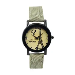 ساعت مچی عقربه ای مردانه والار بند زیتونی روشن