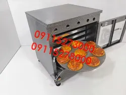 تنور گازی کوره ای مشکی 4 سینی + چدن 38 (کد400)