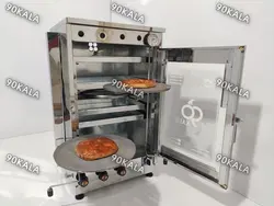 تنور استیل چهارسینی +2چدن32 +دماسنج + تایمر دار  (کد399)