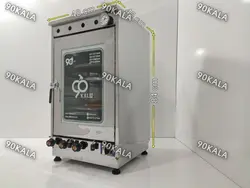 تنور استیل چهارسینی +2چدن32 +دماسنج + تایمر دار  (کد399)