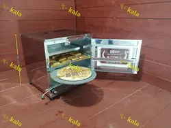 تنور استیل بزرگ دوسینی + چدن38 + فندک و جوجه گردان کلید دار  (TG_391)