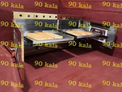 تنور گازی استیل طلایی چهارشعله دو چدن 50 +دو سینی بزرگ(TG-382)