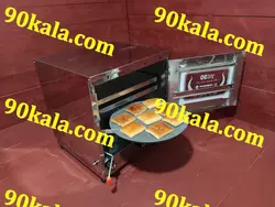 تنور دو سینی استیل بزرگ چدن 38 بافندک برقی (378)