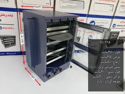 تنور گازی کوره ای آبی پنج سینی دو چدن جوجه گردان ۹۰ کالا مدل TG-295
