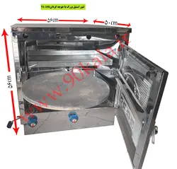 تنور گازی استیل بزرگ+جوجه گردان  TG-160