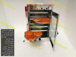 تنور گازی تمام استیل 4 سینی دو چدن 32 جوجه گردان درجه مدل TG-354