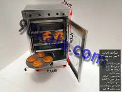 تنور گازی گالوانیزه 4 سینی دو چدن 32 مدل TG-365