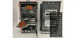 تنور گازی کوره ای مشکی دو قلو شش سینی 2 چدن 32  ۹۰ کالا مدل TG-342