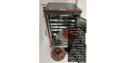 تنور گازی کوره ای مشکی دو قلو  8 سینی 2 چدن 32  ۹۰ کالا مدل TG-343
