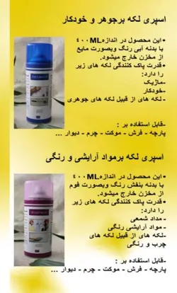 اسپری لکه بر - عباسي شاپ فروش آنلاين لايي چسب و ملزومات خرازی و خیاطی
