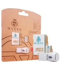 کارت حافظه microSDHC کوئین تک مدل +Elite pro 566X کلاس 10 استاندارد UHS-I U3 سرعت 85MBps ظرفیت 16 گیگابایت به همراه آداپتور SD و کارت خوان