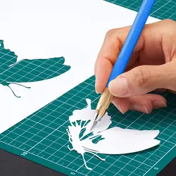 کاتر قلمی الفا سری AK-5/5B آبی به همراه 5 عدد تیغ