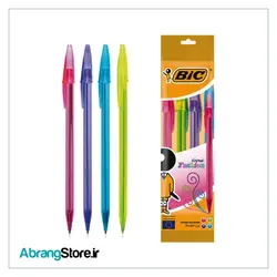 خودکار فشن بیک بسته 4 رنگ | Bic Fashion Ball Pen