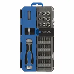 ست 33 عددی سری بکس و پیچ گوشتی جغجغه ای نووا مدل NTS-1331 &ndash; فروشگاه اینترنتی ابزار آنلاین