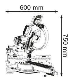 اره فارسی بر کشویی بوش مدل GCM12SDE Bosch Slide Metre Saw Model GCM12SDE – فروشگاه اینترنتی ابزار آنلاین