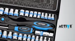 جعبه بکس 40 پارچه اکتیو مدل AC-63240 Active 40PCS Drive Sockets Set Model AC-63240 – فروشگاه اینترنتی ابزار آنلاین