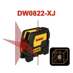 تراز لیزری ترکیبی (۲ نقطه شاقول + ۲ خط تراز) دیوالت مدل DW0822-XJ DEWALT Crossline Laser Level DW0822-XJ &ndash; فروشگاه اینترنتی ابزار آنلاین