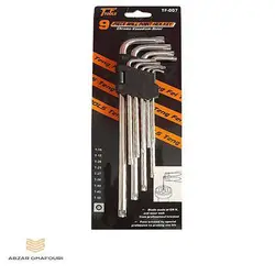 مجموعه 9 عددی آچار آلن بلند FT TOOLS