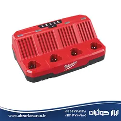 شارژر 12 ولت میلواکی Milwaukee مدل M12C4 - ابزار کوثران | فروشگاه اینترنتی ابزار آلات