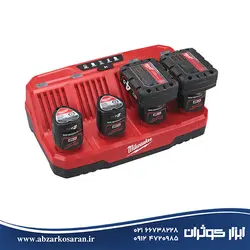 شارژر 12 ولت میلواکی Milwaukee مدل M12C4 - ابزار کوثران | فروشگاه اینترنتی ابزار آلات