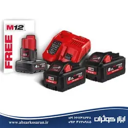 کیت باتری و شارژر 18 ولت میلواکی Milwaukee مدل M18HNRG-802 - ابزار کوثران | فروشگاه اینترنتی ابزار آلات