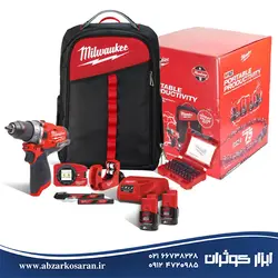 کیت دریل چکشی 12 ولت میلواکی Milwaukee مدل M12FPD-202XH - ابزار کوثران | فروشگاه اینترنتی ابزار آلات