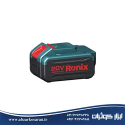 باتری لیتیوم 20 ولت 4 آمپر ساعت براش لس Ronix مدل 8991 - ابزار کوثران | فروشگاه اینترنتی ابزار آلات