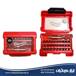 ست 32 پارچه سری پیچ گوشتی میلواکی Milwaukee - ابزار کوثران | فروشگاه اینترنتی ابزار آلات