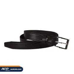 کمربند مردانه چرم مشکی مدل kmr6 | 125 CM