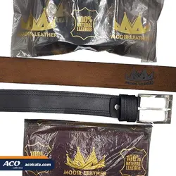 کمربند مردانه چرم مشکی مدل kmr6 | 125 CM