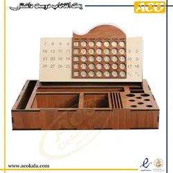 استند و تقویم چوبی رومیزی