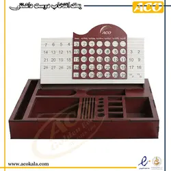 استند و تقویم چوبی رومیزی