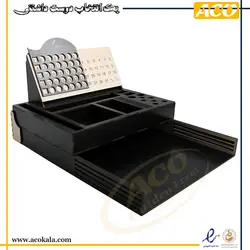 استند و تقویم چوبی دو طبقه