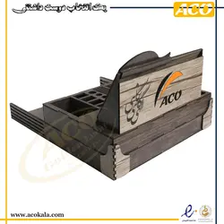 استند و تقویم چوبی دو طبقه