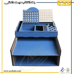استند و تقویم چوبی سه طبقه