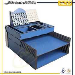 استند و تقویم چوبی سه طبقه