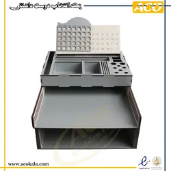 استند و تقویم چوبی سه طبقه