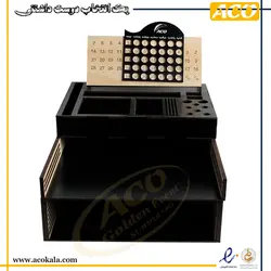 استند و تقویم چوبی سه طبقه